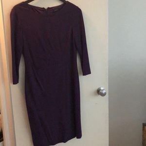 Tahari Arthur S. Levin purple long sleeve dress